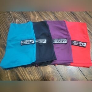 Lot of 4: ROK FIT workout crossfit fitness weightlifting high rise booty shorts